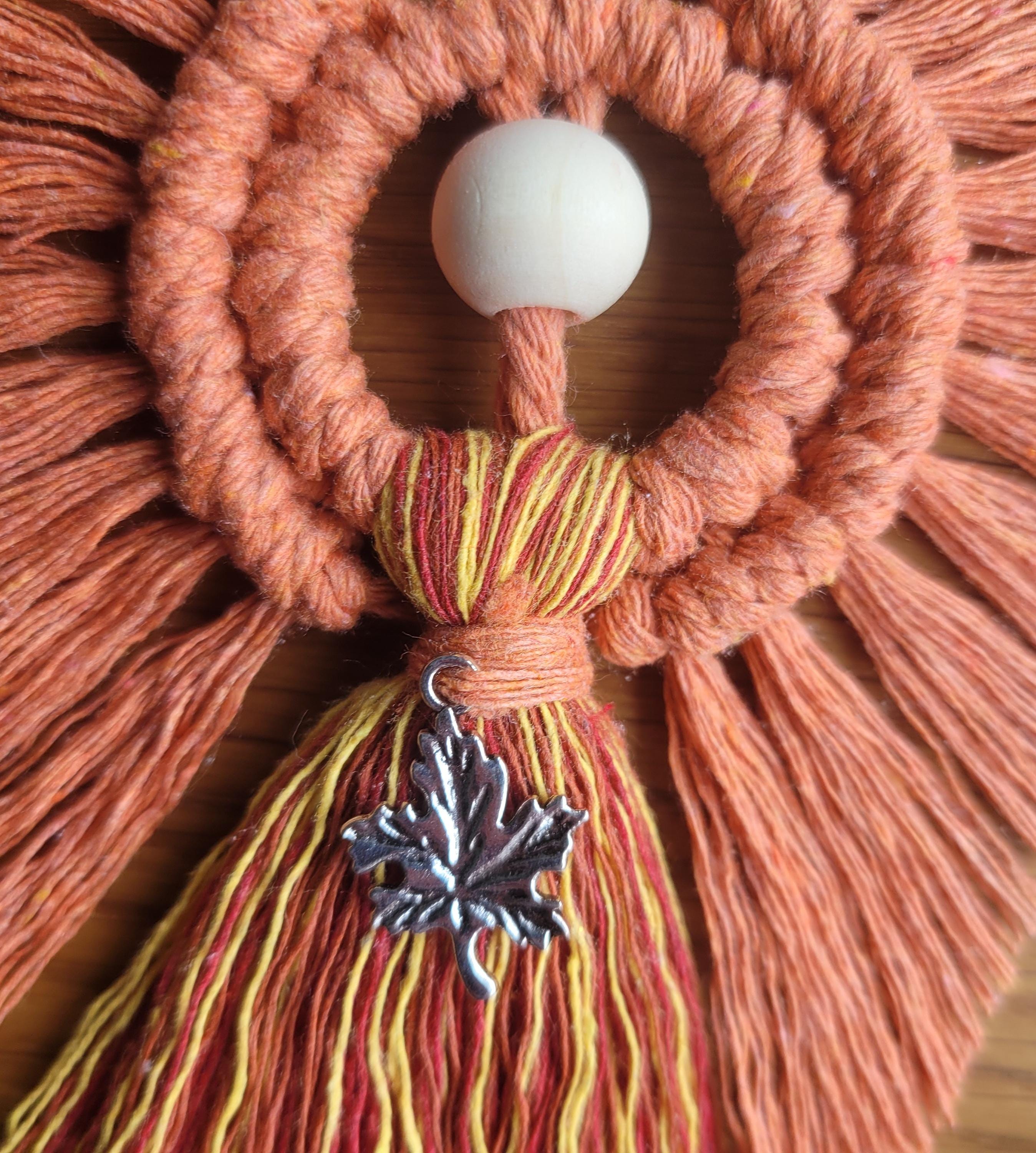 Pumpkin Patch Macrame Angel