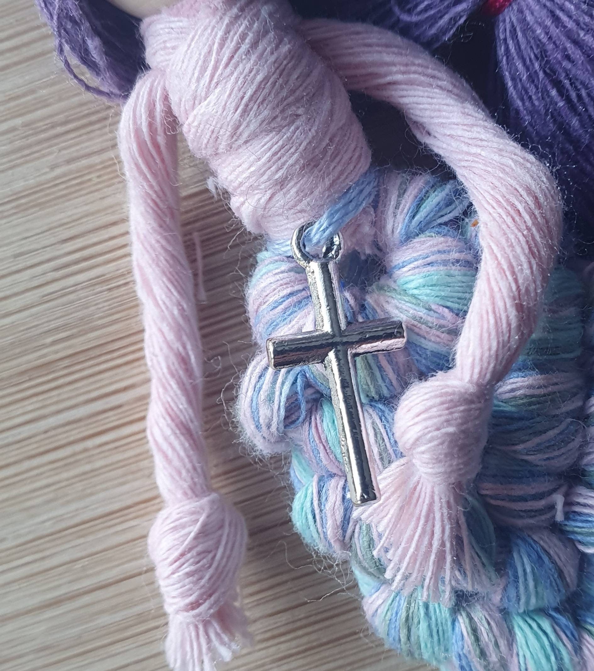 Macrame Communion/Christening Mermaid 100% cotton. Handmade. Decorations, Gifts, Home Decor, Personalised Greeting, Someone Special, Baptism