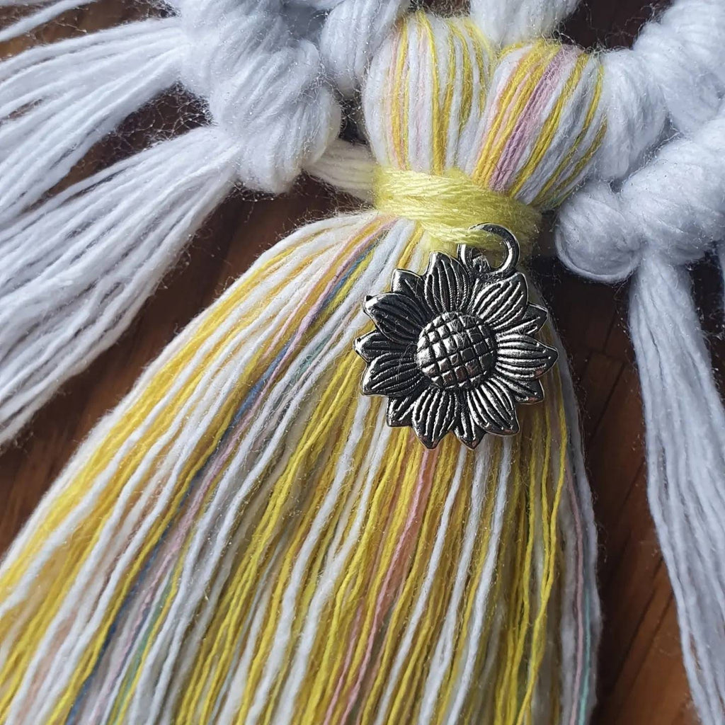 Sunflower Sunshine Macrame Angel
