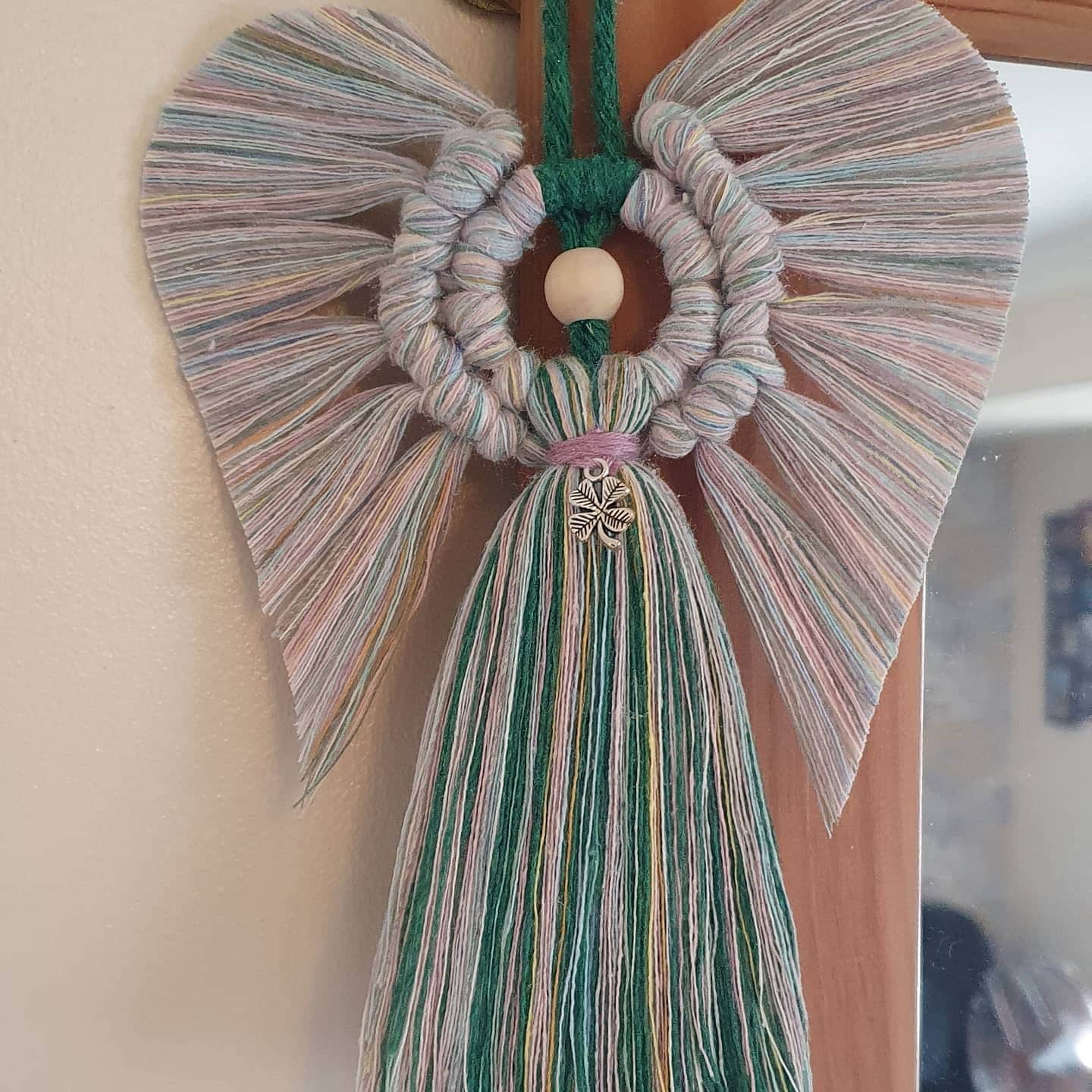 Lucky Angel / Good Luck Angel 100% cotton. Handmade. Decorations, Gifts, Home Decor, Personalised Greeting, Someone Special. Friendship gift