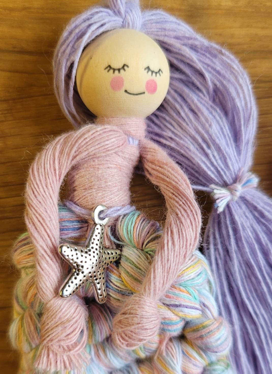 Macrame Mermaid wall Decoration/Gift Idea 100% cotton. Handmade. Decorations, Gifts, Home Decor, Personalised Greeting, Someone Special Love