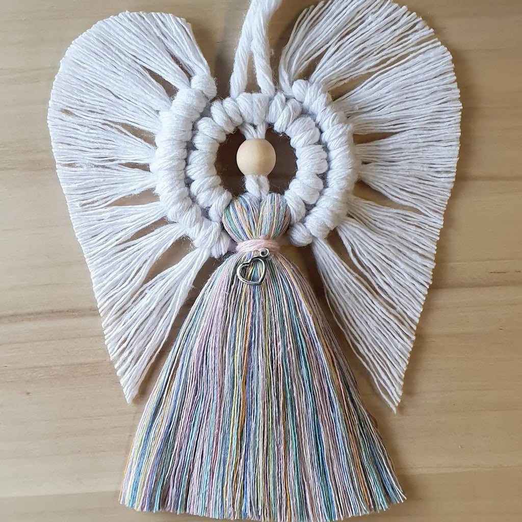 Macrame Angel Bridesmaid Gift / Angel Decoration 100% cotton. Handmade. Gifts, Home Decor, Personalised Greeting, Someone Special wedding