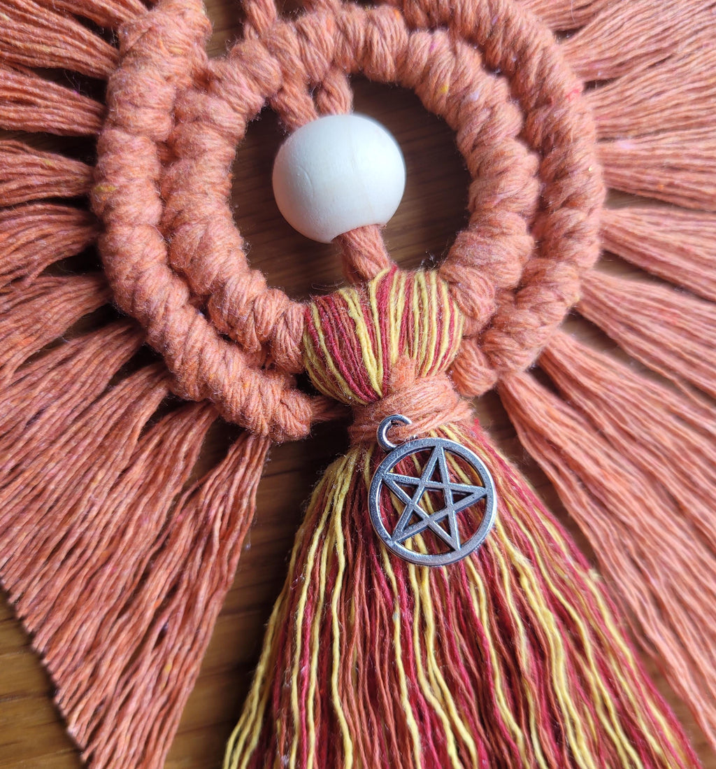 Pumpkin Patch Macrame Angel