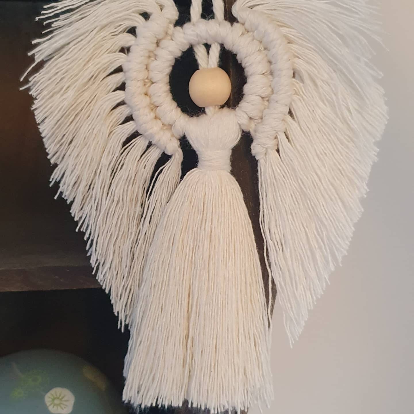 Natural Christmas Angel 100% cotton. Handmade. Decorations, Gifts, Home Decor, Personalised Greeting, Someone Special Christmas gift idea