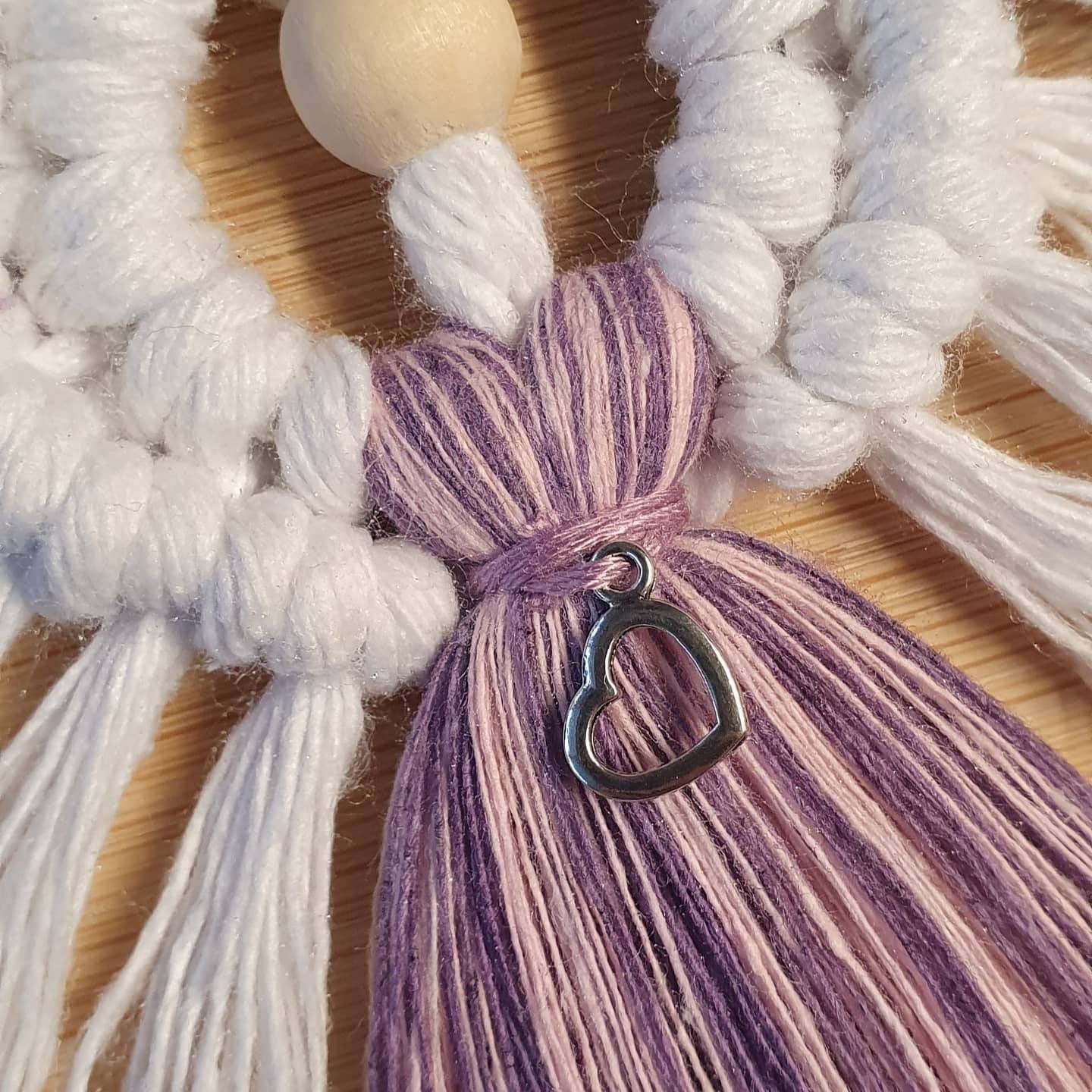 Macrame Angel Bridesmaid Gift / Angel Decoration 100% cotton. Handmade. Gifts, Home Decor, Personalised Greeting, Someone Special wedding