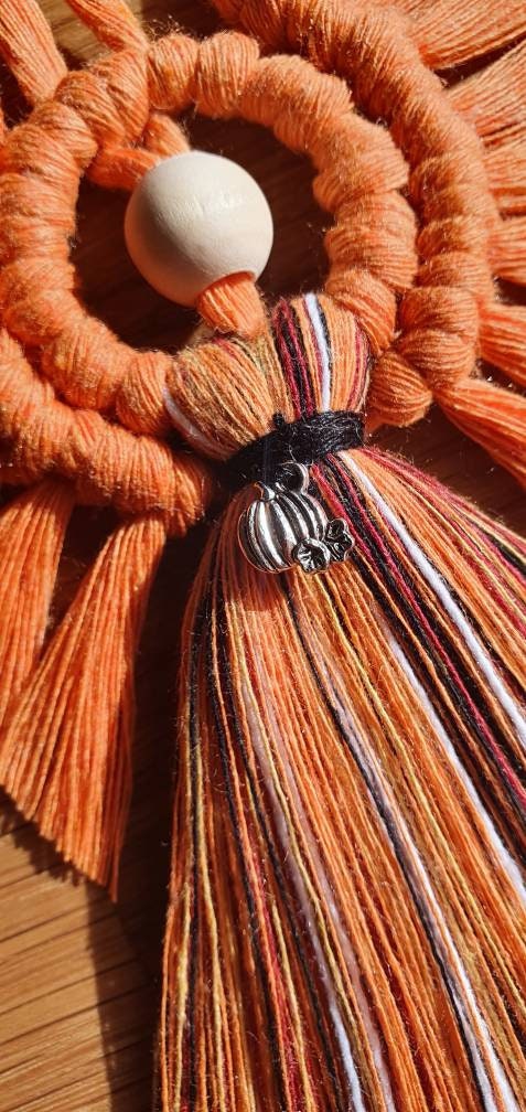 Pumpkin Patch Macrame Angel