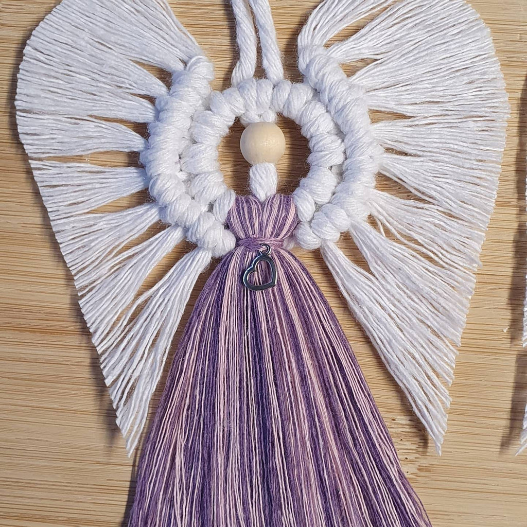 Macrame Angel Bridesmaid Gift / Angel Decoration 100% cotton. Handmade. Gifts, Home Decor, Personalised Greeting, Someone Special wedding