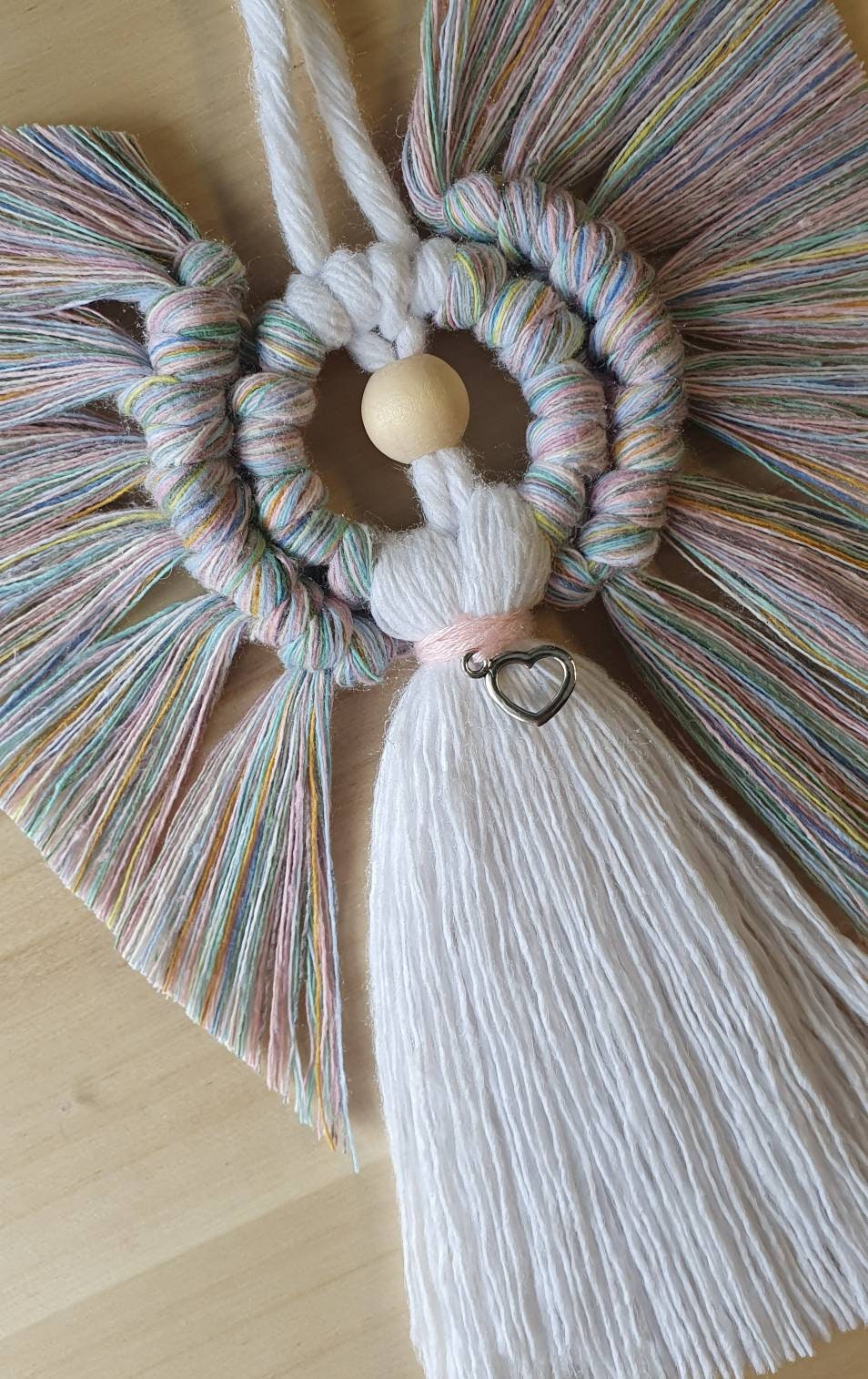 Macrame Angel Bridesmaid Gift / Angel Decoration 100% cotton. Handmade. Gifts, Home Decor, Personalised Greeting, Someone Special wedding