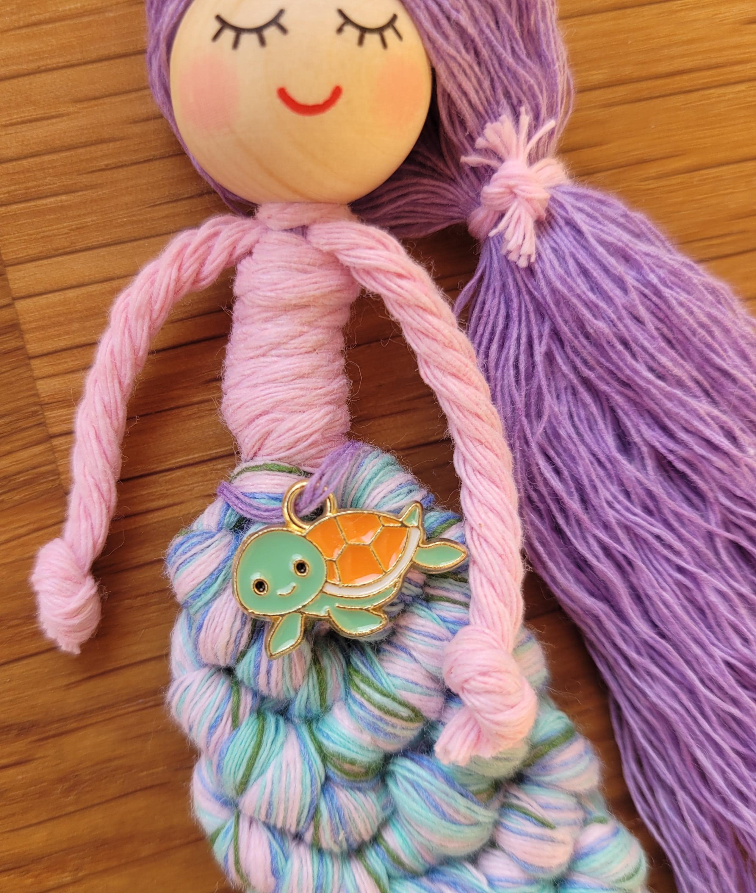 Macrame Mermaid wall Decoration/Gift Idea 100% cotton. Handmade. Decorations, Gifts, Home Decor, Personalised Greeting, Someone Special Love