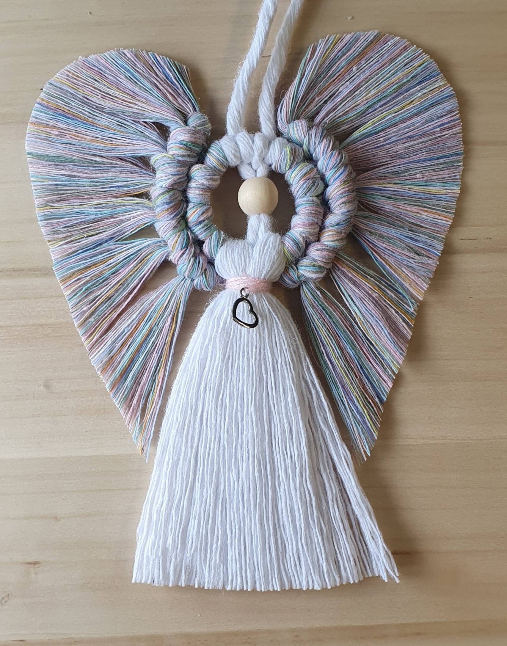 Macrame Angel Bridesmaid Gift / Angel Decoration 100% cotton. Handmade. Gifts, Home Decor, Personalised Greeting, Someone Special wedding