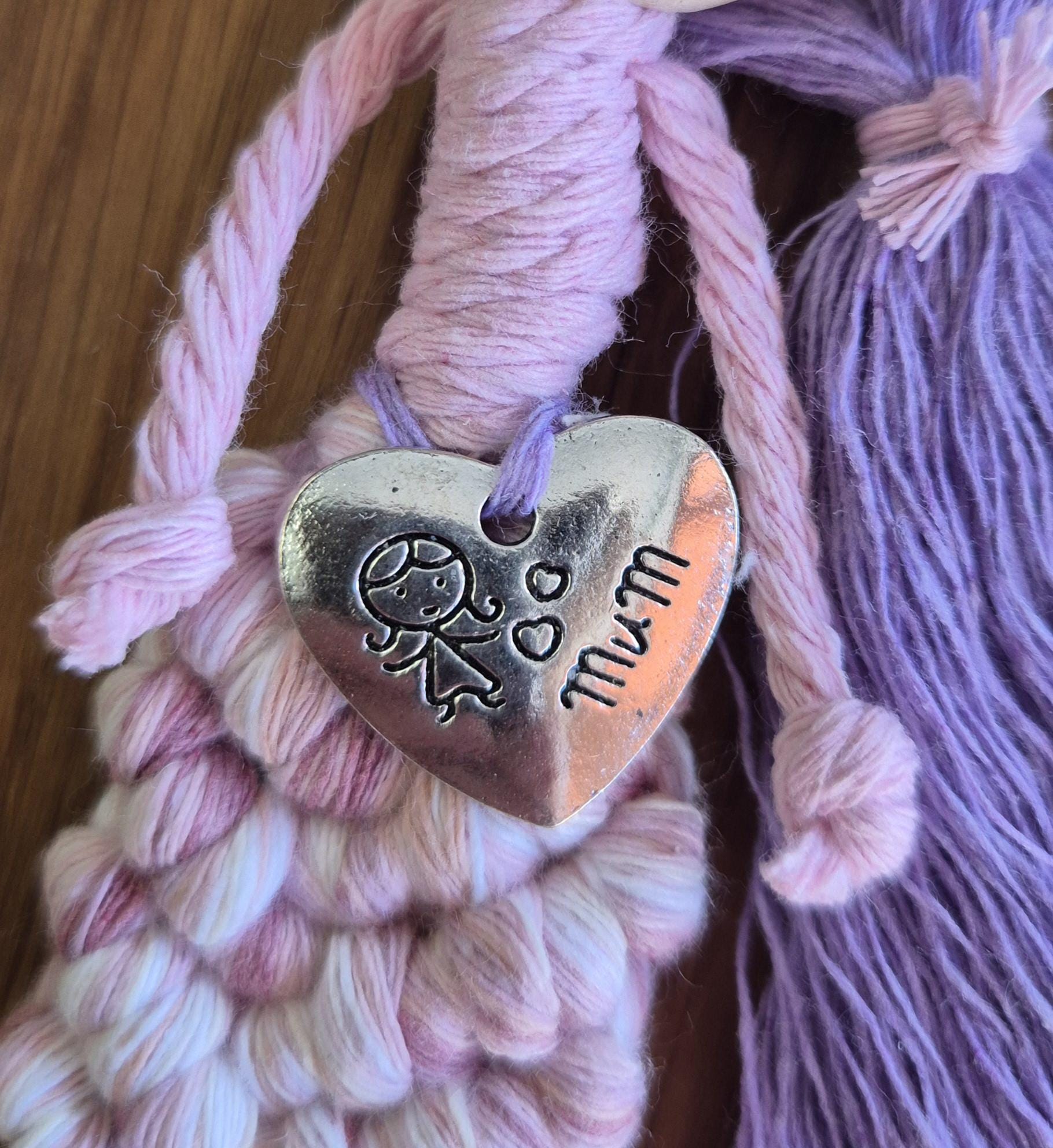 Mothers Day Macrame Mermaid. Gift idea unique for Mum Mummy Mother Nan Nanny Mom Present For her heart Special gift for Mother day Love