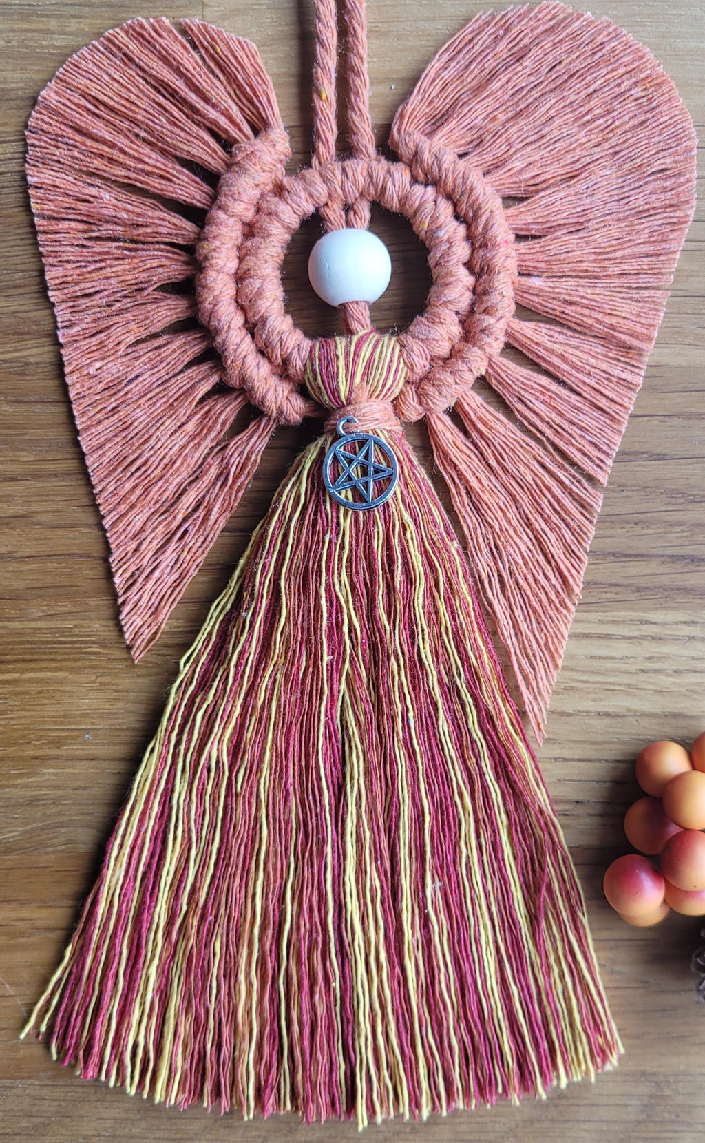 Pumpkin Patch Macrame Angel