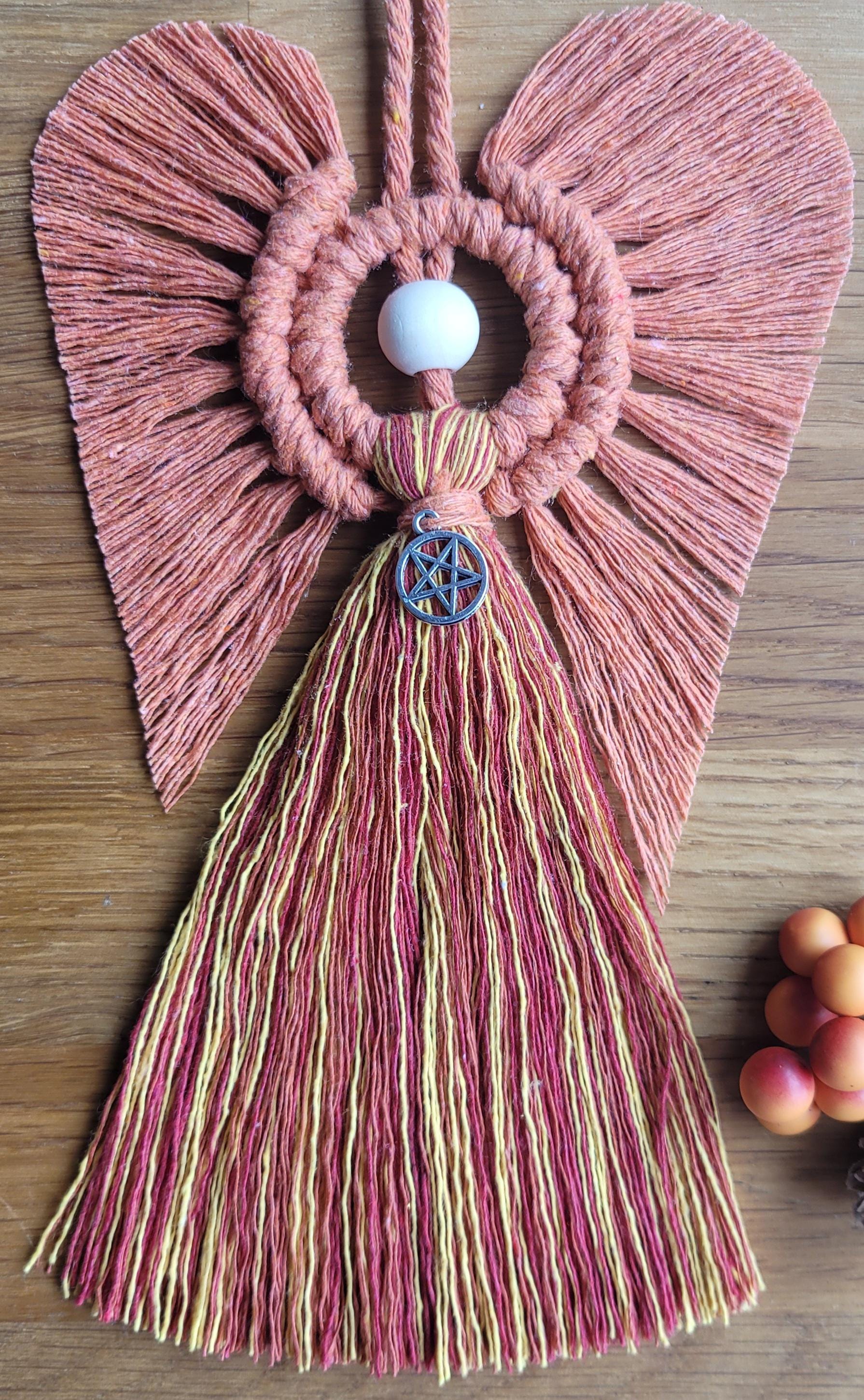 Pumpkin Patch Macrame Angel