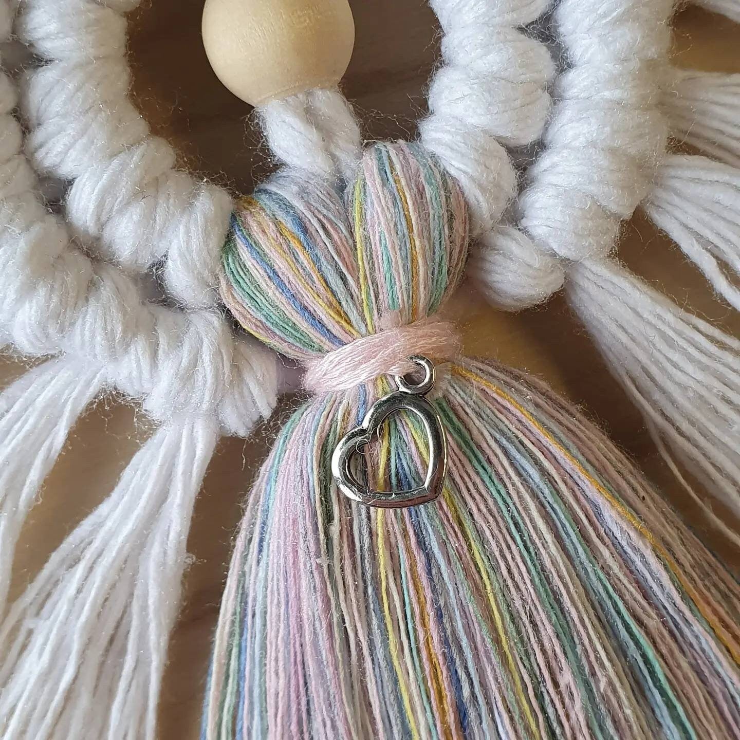 Macrame Angel Bridesmaid Gift / Angel Decoration 100% cotton. Handmade. Gifts, Home Decor, Personalised Greeting, Someone Special wedding