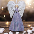 Macrame Angel, Purple/Lilac 100% cotton. Handmade. Decorations, Gifts, Home Decor, Personalised Greeting, Someone Special, Gift ideas, Love