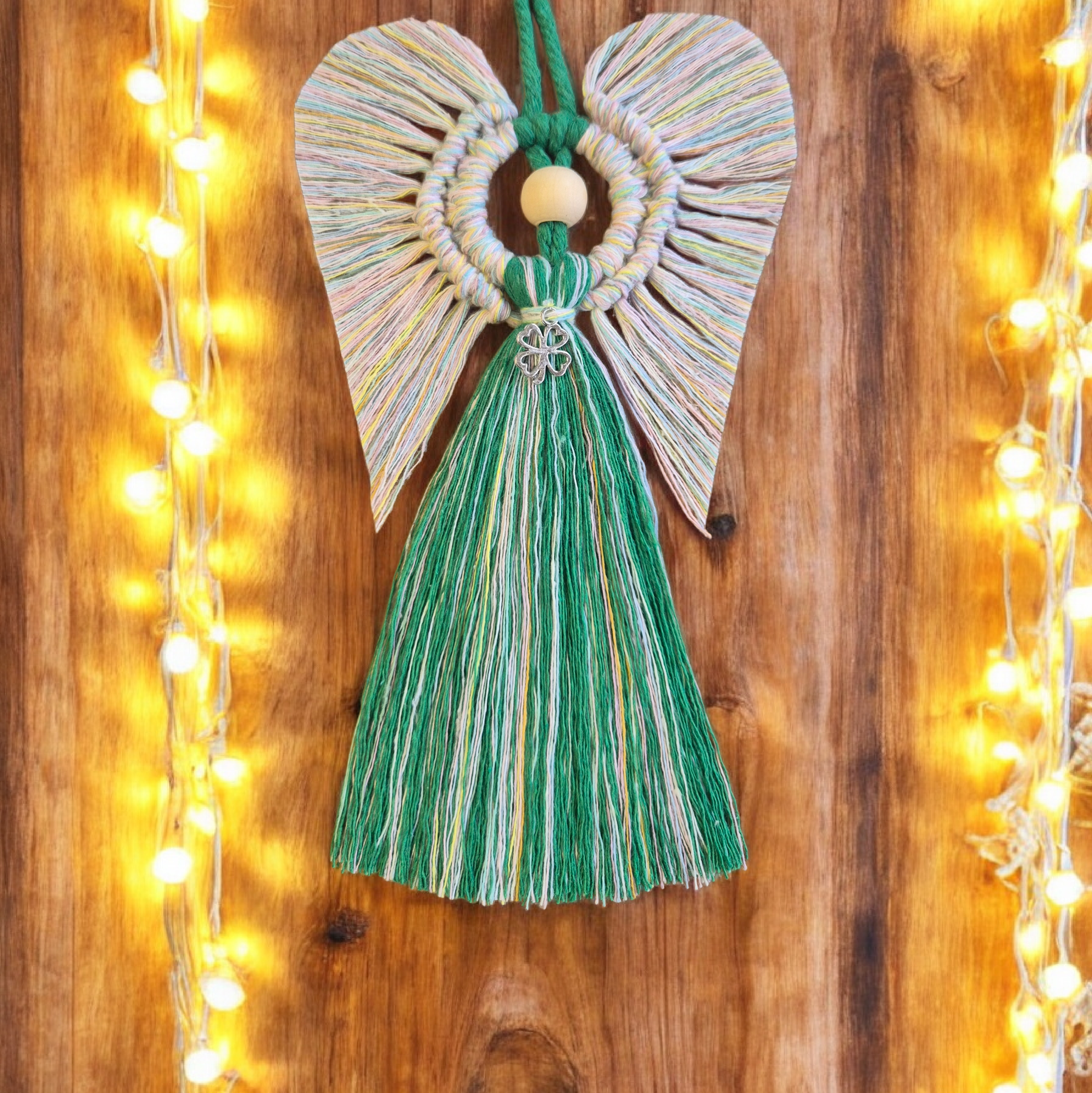 Lucky Angel / Good Luck Angel 100% cotton. Handmade. Decorations, Gifts, Home Decor, Personalised Greeting, Someone Special. Friendship gift